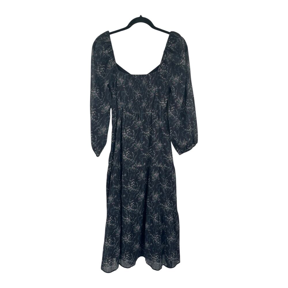 Paige Dress Libra midi dress floral black size X-Small XS - Picture 4 of 7